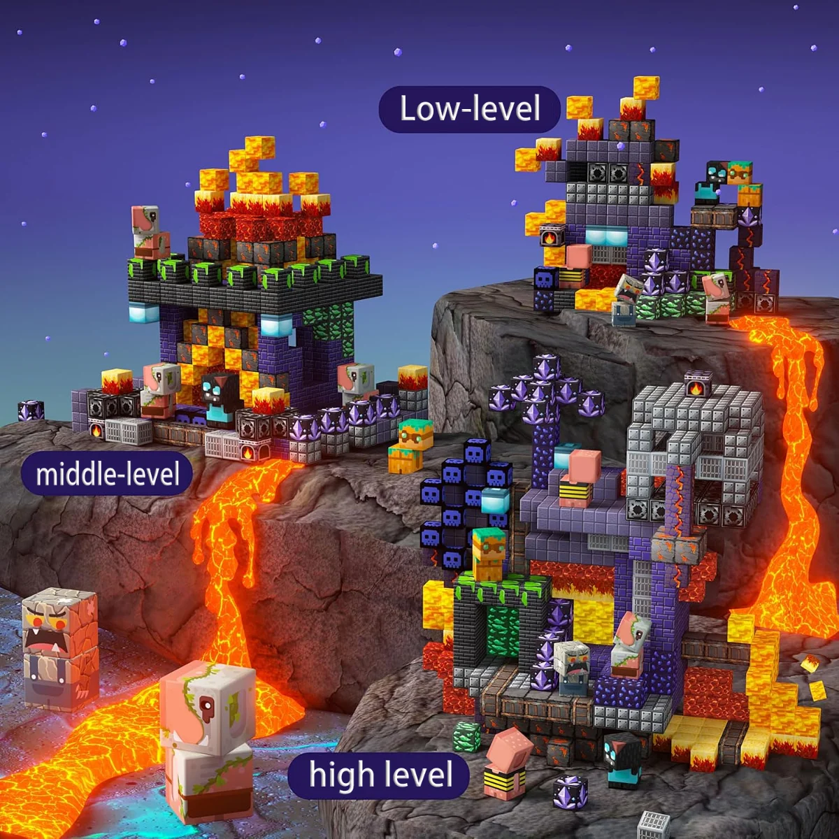 New Magnetic Building Blocks Lava Adventure Brick Cube STEM Education Sensory Toy Set Best 2026 Gift for Boy Girl Children