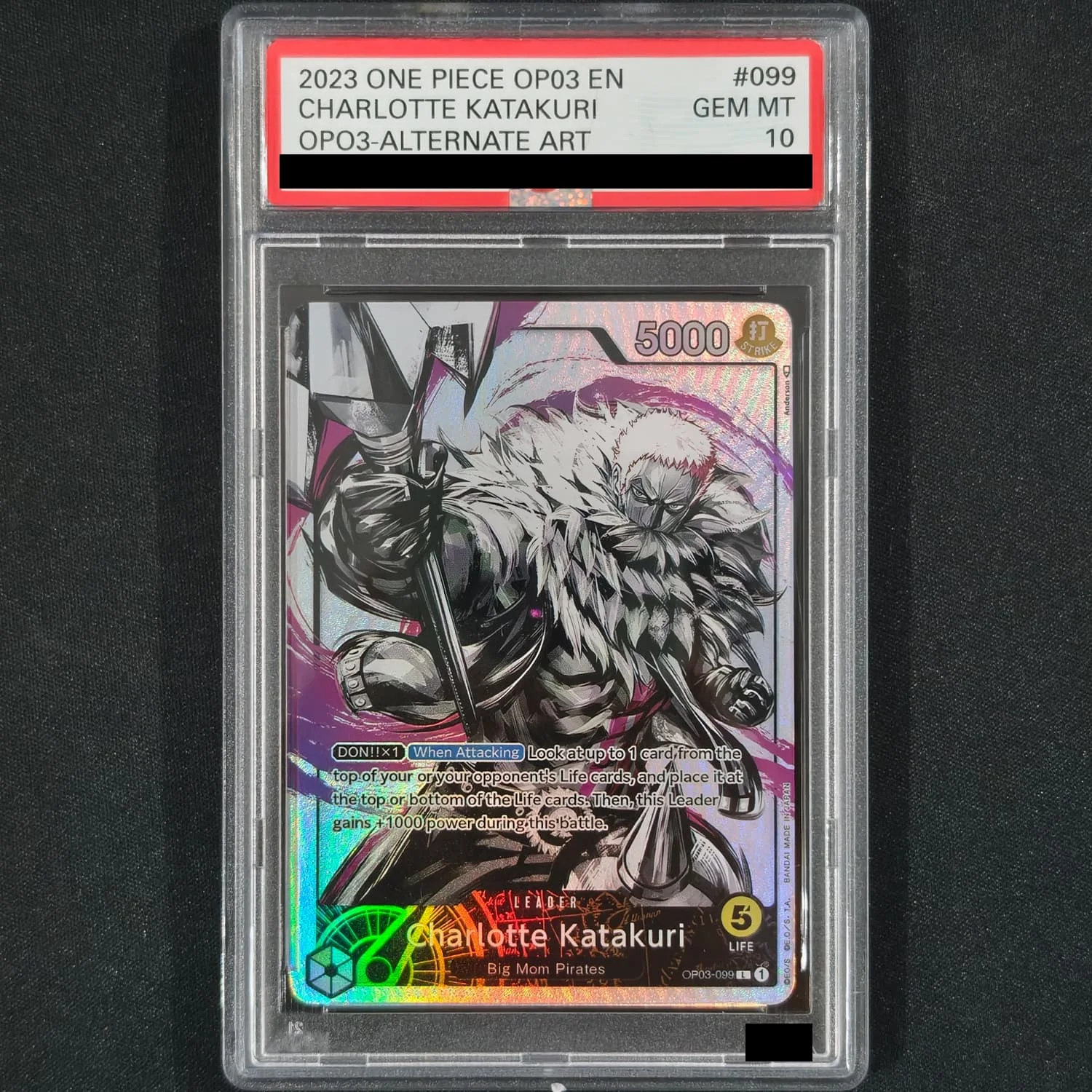 Self Made ONE PIECE English 10Points Rating Card Ace Kuro Arlong Nami Iceburg Lucci Linlin Katakuri OP03 Game Collection Toy - view 6