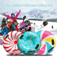 Adult and Children's Winter Outdoor Skiing Ring Thickened Wear resistant Dry Land Skiing Ring Inflatable Ski Mat Toy