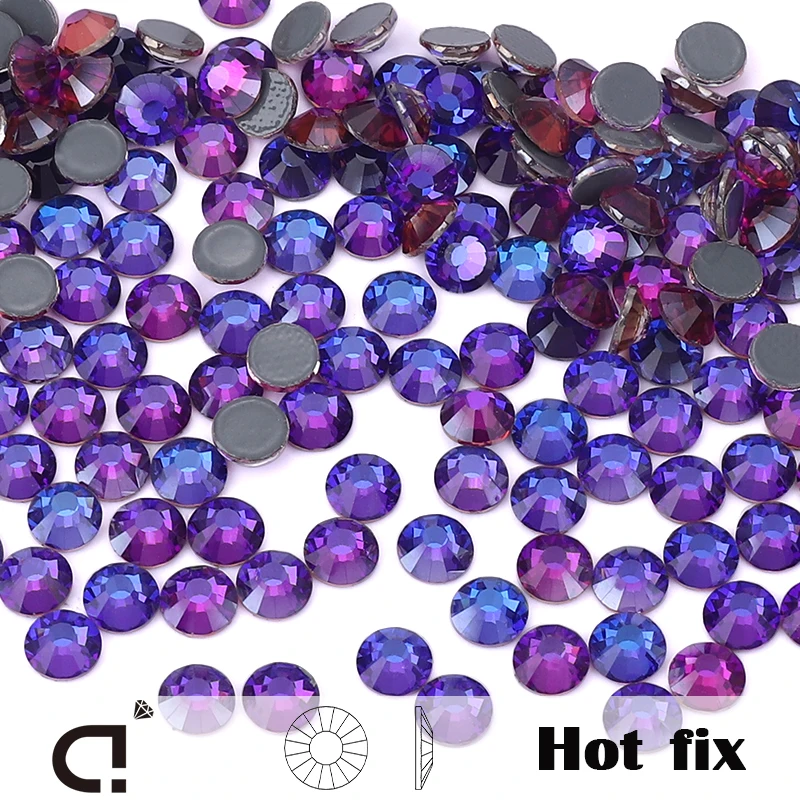 Ducrystal Multicolore SS6-SS30 Hot Fix Flatback Strass Fer sur Verre Clip pour Vêtements Décoration & Robes De Mariée