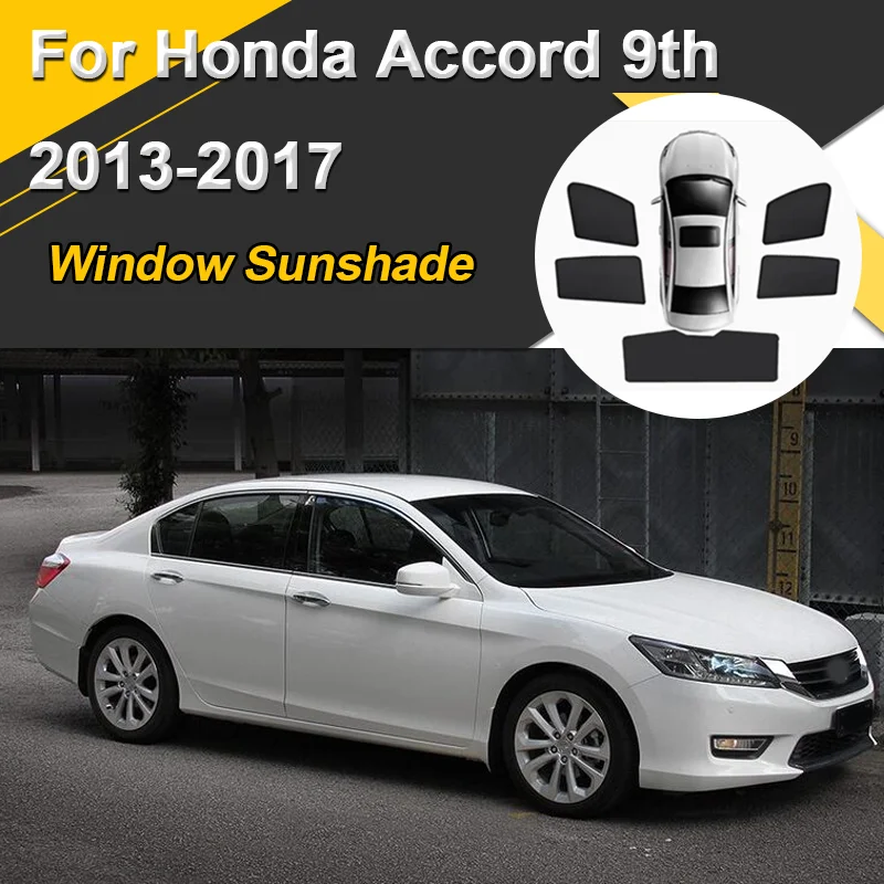 

Car Sun Shades For Honda Accord 9th 9 Gen 2013-2017 Sunshade Mesh Magnetic Heat insulation Curtain Window Visor Auto Accessories