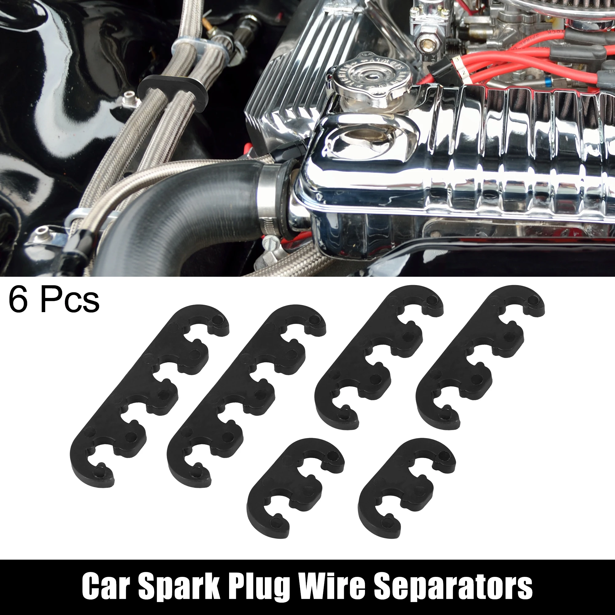 UXCELL 6/12pcs 7mm 8mm 8.5mm 8.8mm Car Engine Spark Plug Separators Ignition Wire Plastic Material Separators Holder