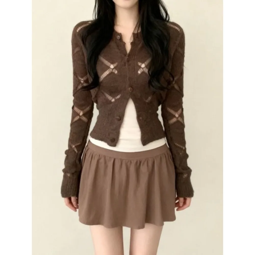 

Y2K винтажные субкультурные свитера, повседневный женский свитер с длинными рукавами, джемперы, кавайная одежда для девочек, американская винтажная осенняя одежда