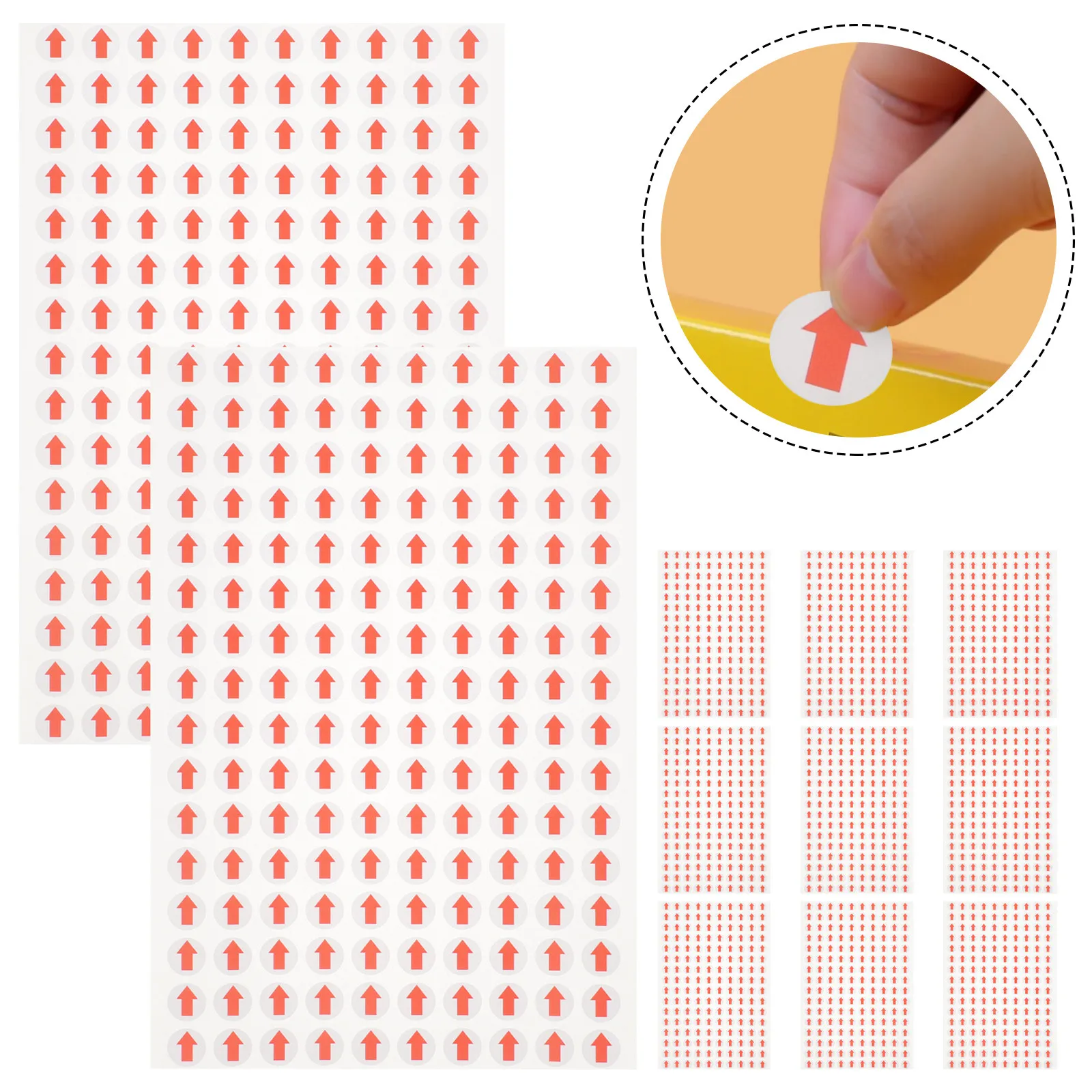 

20 Sheets Arrow Stickers Paper Material Directional Arrow Signs for Warehouse Office School Floor Marking Safety Indication