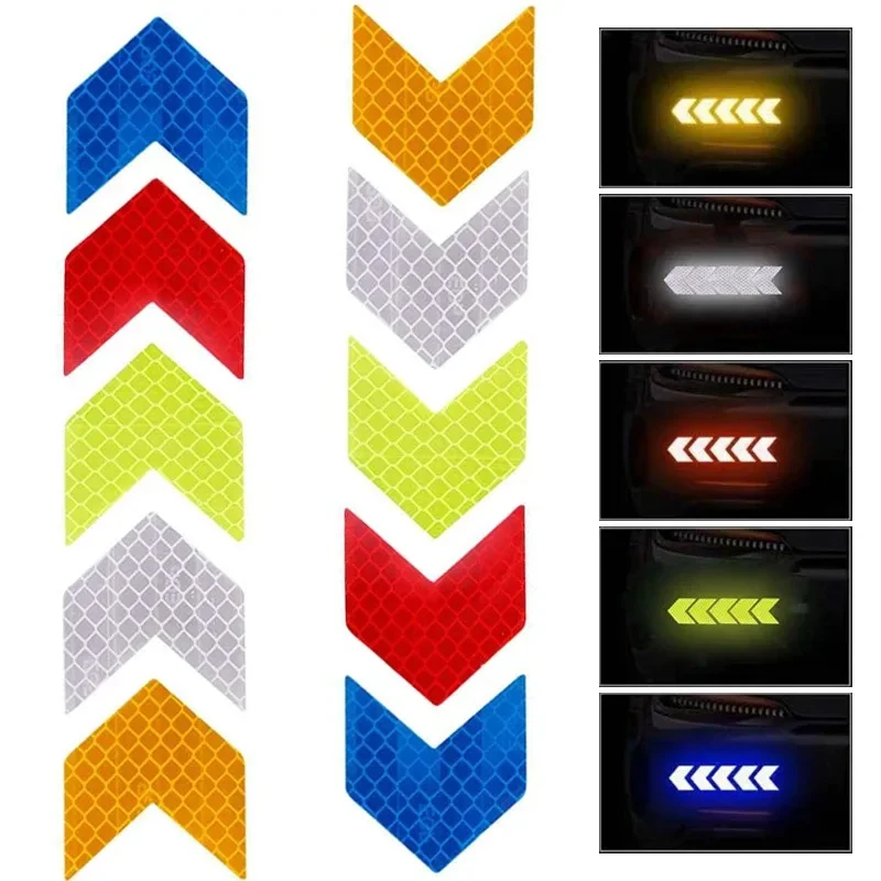 1-3 sets Bike Frame Sticker Arrow Reflective Sticker Car Motorcycle Bicycle Decal Safety Cycling Reflective Tape Accessories