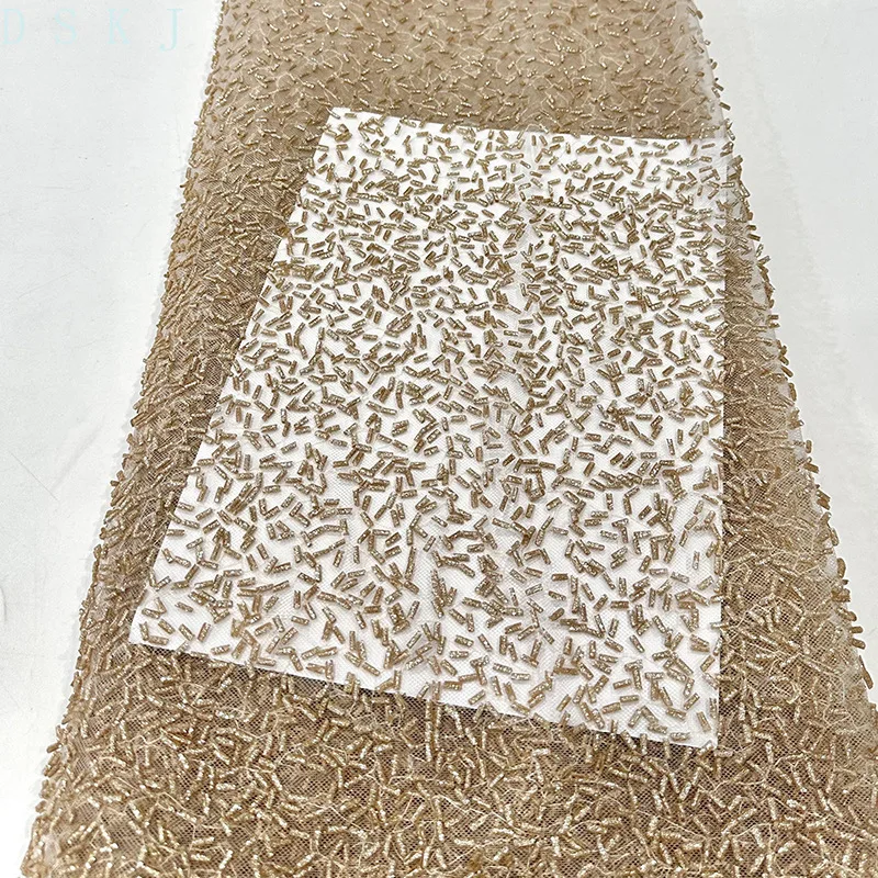 

High-quality French sequin chiffon embroidery, African Nigerian lace dress and party dress sewing telas