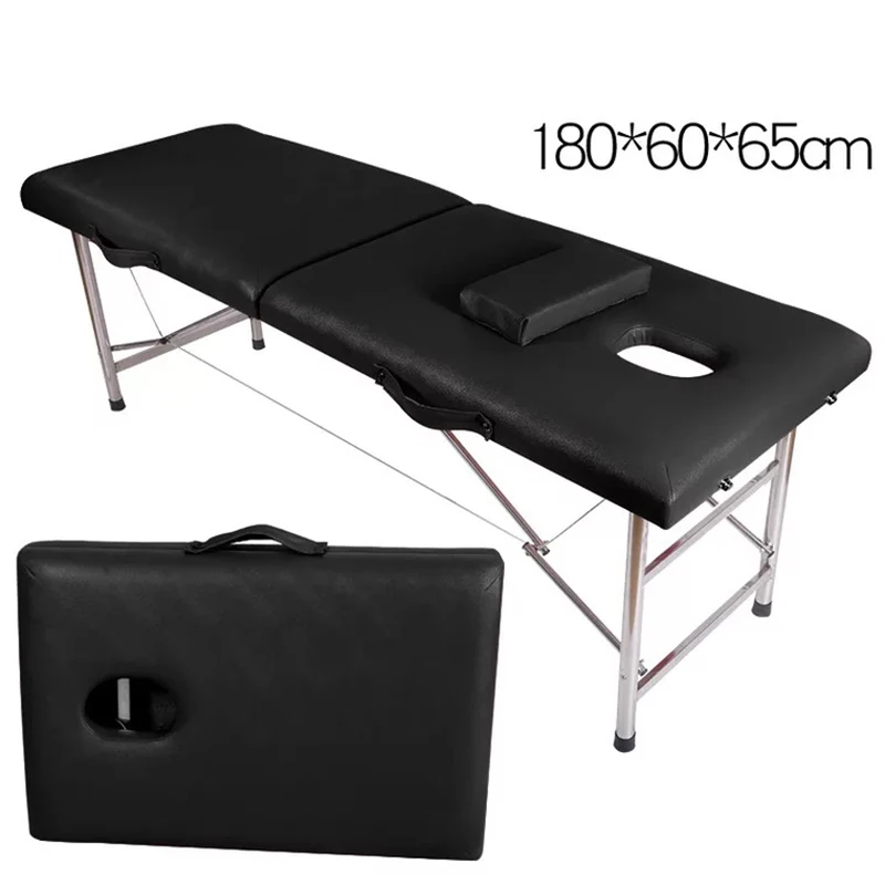 Cama de belleza de masaje profesional, cama de SPA de tatuaje de masaje plegable, salón de belleza personalizado, mesa de tratamiento de