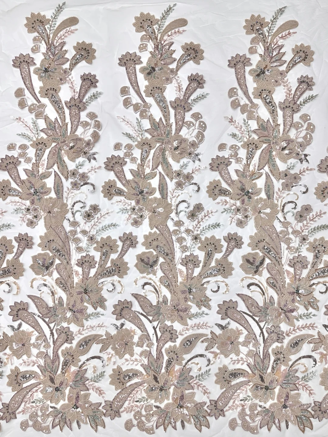 2026 Luxurious Wedding Dress Fabric, Elegant Popular Ultra Soft Velvet lace With Stones - High Quality Austria Latest U_Ge3298 view 3