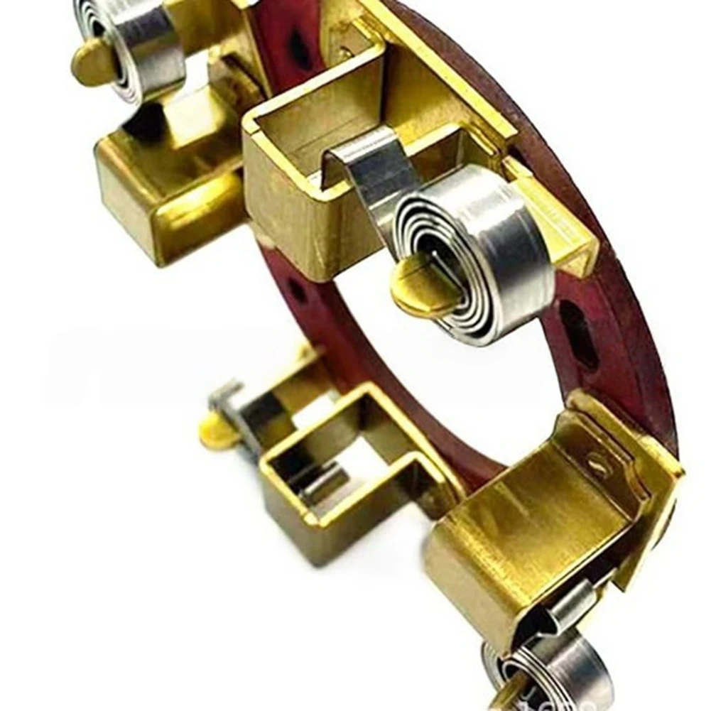

Carbon Brush Holder for Golf Cart 103953301 with Red Insulating Ring Four Brass Springs and Silver Gray Spring