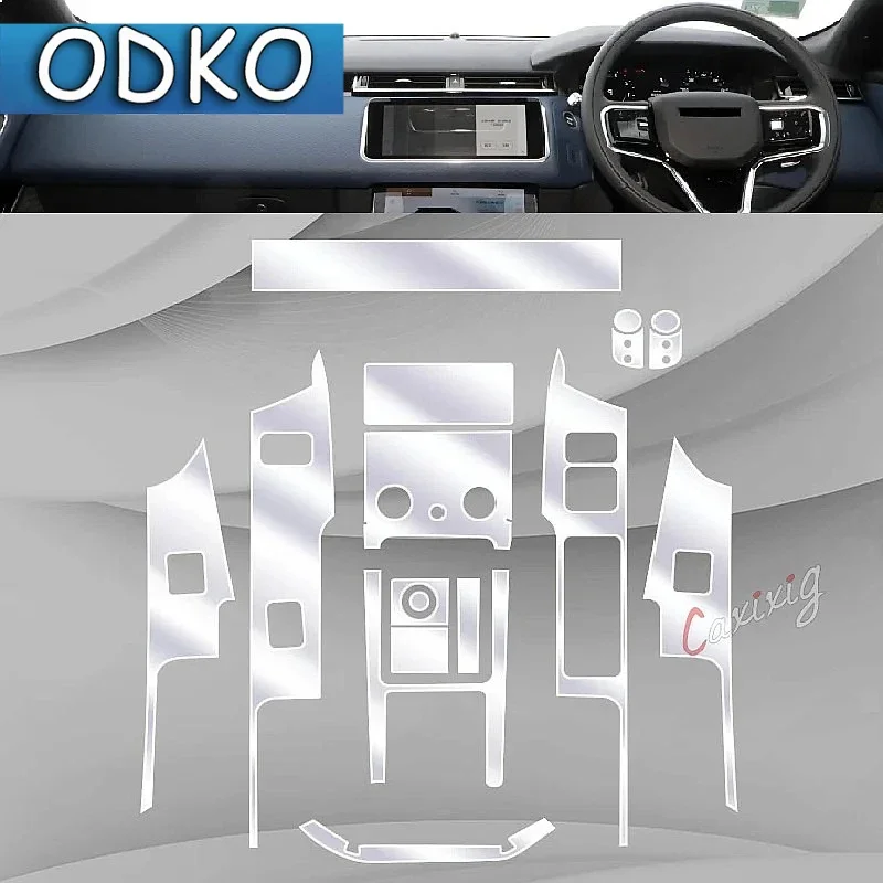 For Land Range Rover Velar 2017-2020Car Interior Center console Transparen TPU Protective film Anti-scratc Repair film Accessori