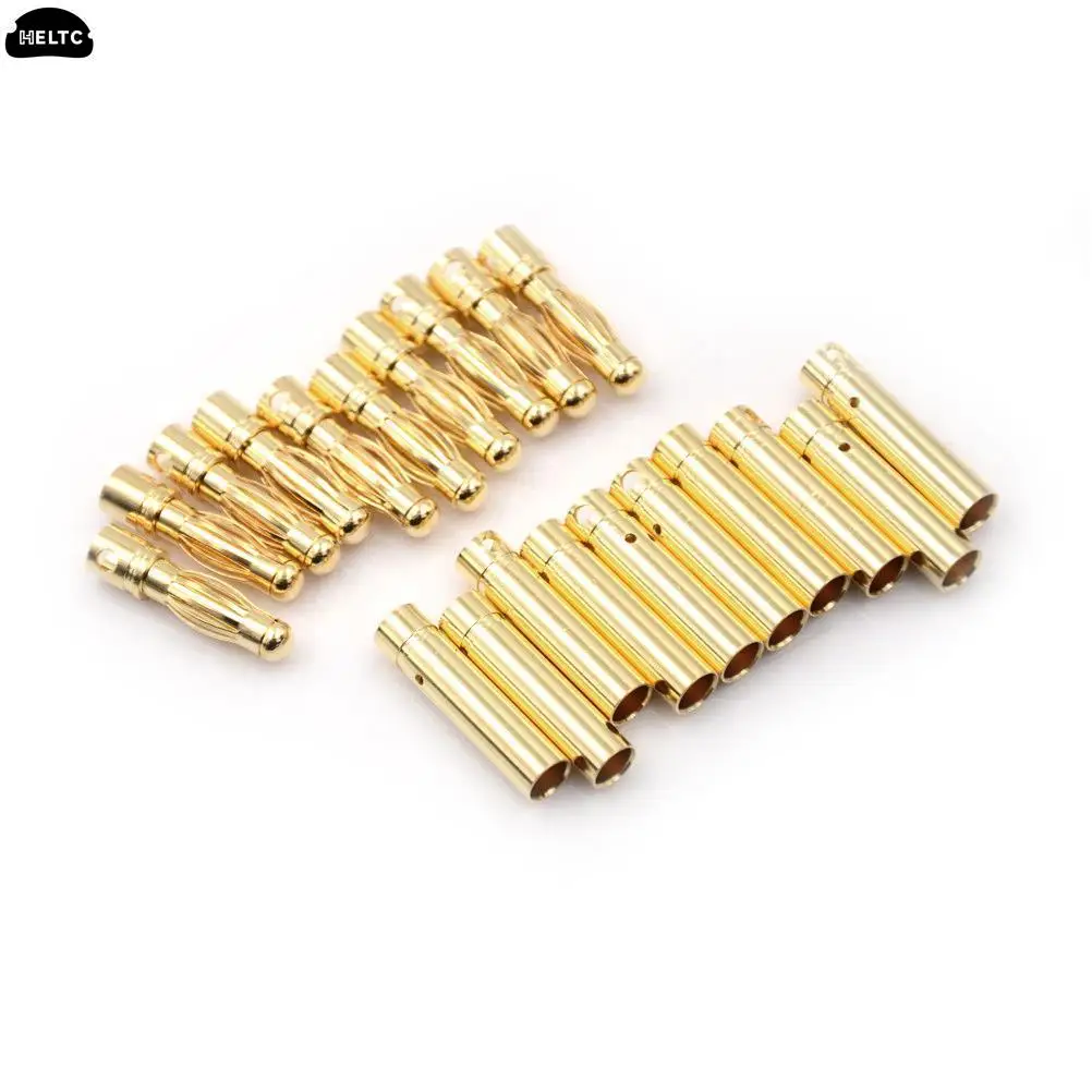 10Pair 4mm RC Battery Gold-plated Bullet Banana Plug High Quality Male Female Bullet Banana Connector