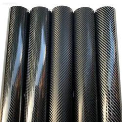 Black 3D 4D 6D Carbon Fiber Film Car Vinyl Wrap Sticker Auto Wrapping Foil Laptop Phone Cover Motorcycle Matte Decoration Films