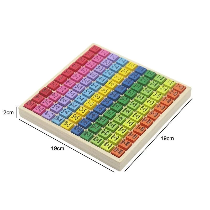 어린이를위한 교육용 나무 수학 장난감 어린이 아기 장난감 99 곱셈 테이블 수학 산술 교육 보조 장치
