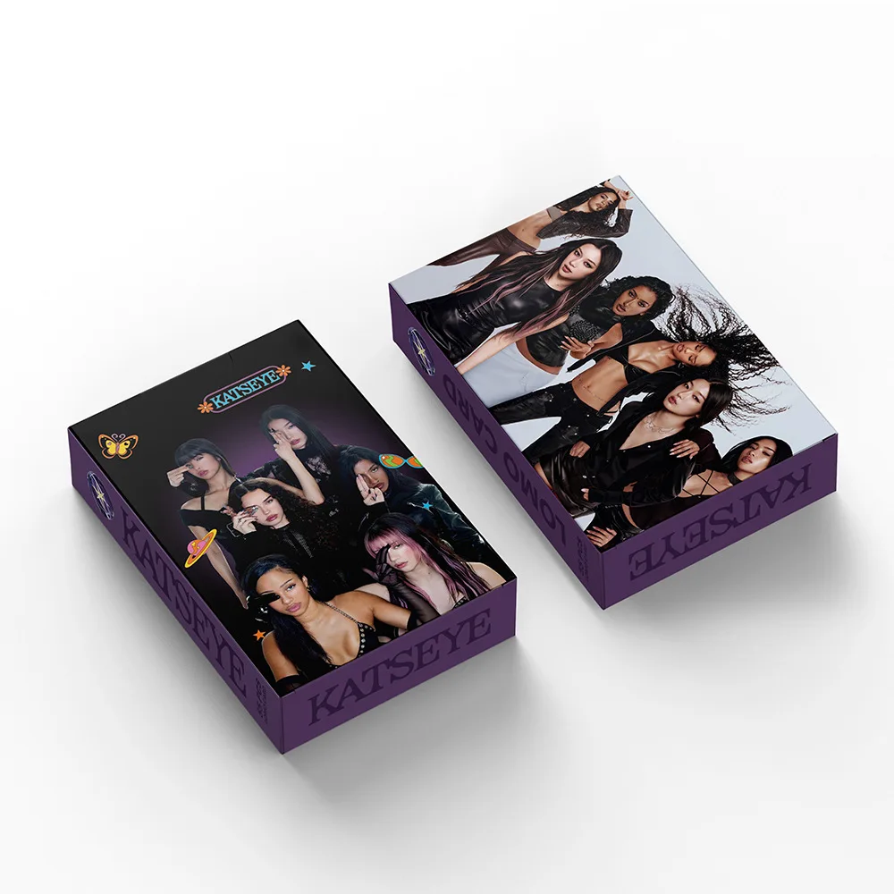 

55Pcs Kpop Idol KATSEYE New Album BEAUTIFULCHAOS Lomo Cards LARA DANIELA HD Printd Photocards Stickers MANON MEGAN Fans Gift S