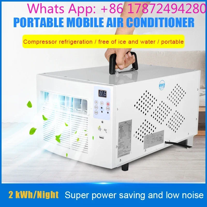 Mini Cooling Heating Air Refrigerator 400W 220V Mobile Small Air Conditioner 7m² Space Drainage-free Remote Control Power Saving