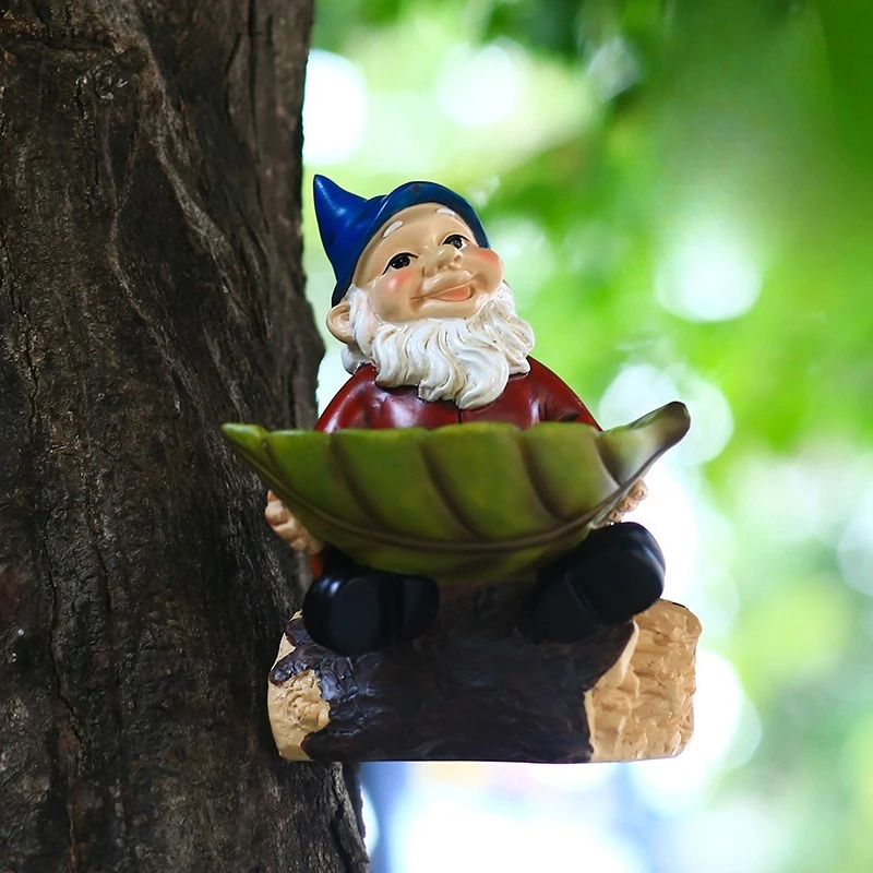 

Трансграничный поставщик, садовый гном, подвесное дерево, кормушка для птиц, уличная кормушка, декоративная подвеска, поделки из смолы