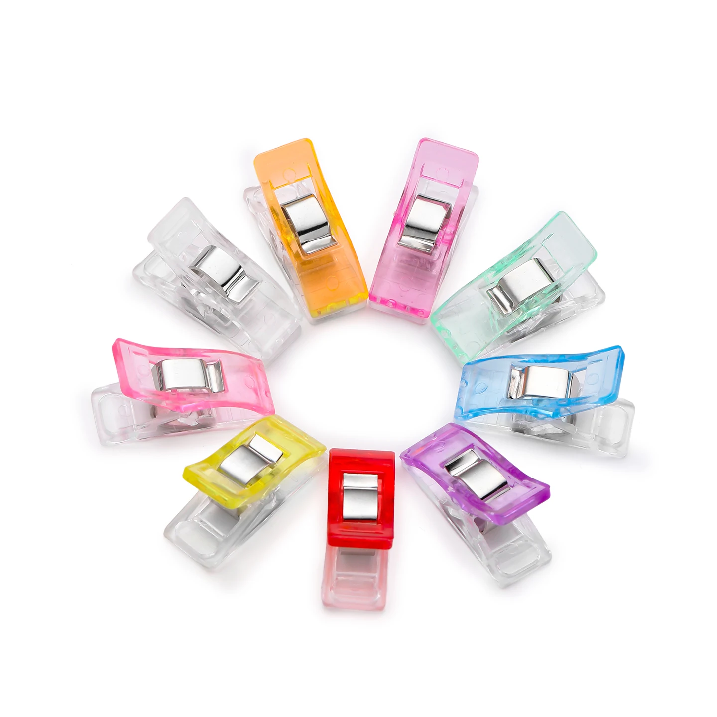 20Pcs/lot Multipurpose Colorful Sewing Clips Plastic Clip Quilting Clip Clamps for DIY Craft Blinding Crochet and Knitting Clamp