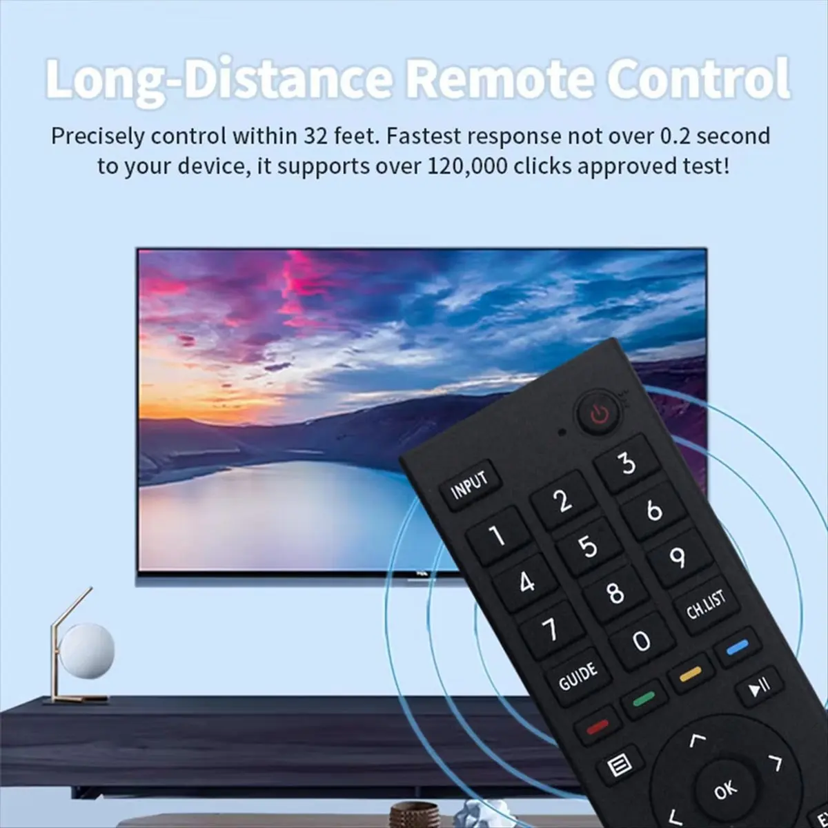 Latest Model Replace ERF3H80H Remote Control for Smart LED TV 43A7GQ 50A7GQ 55A7GQ 65A7GQ