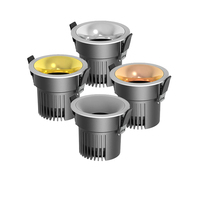 Adjustable Angle Dimmable LED COB Downlight Recessed Ceiling Lamp 7W/10W/12W/24W 85-265V Round Panel Light For Living Room