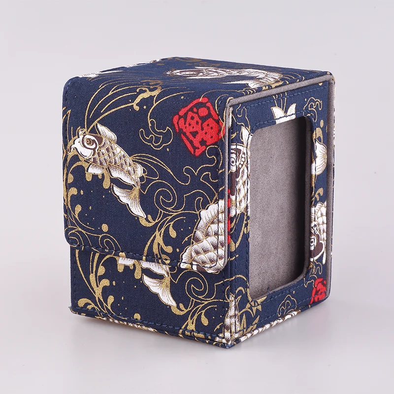 100+ Sammelkarten-Deckbox mit Sichtfenster, Blumenserie, TCG-Spiel, Magnetverschluss, Karten-Organizer, Aufbewahrungsbox, Geschenk