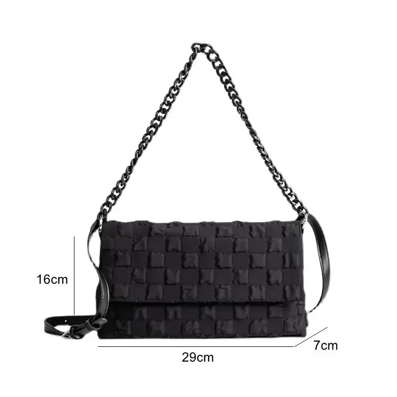 ZA High-quality Texture Tote Bags for Women Green Chain Underarm Harajuku Crossbody Bag Ins All-match Messenger Clutch Bag