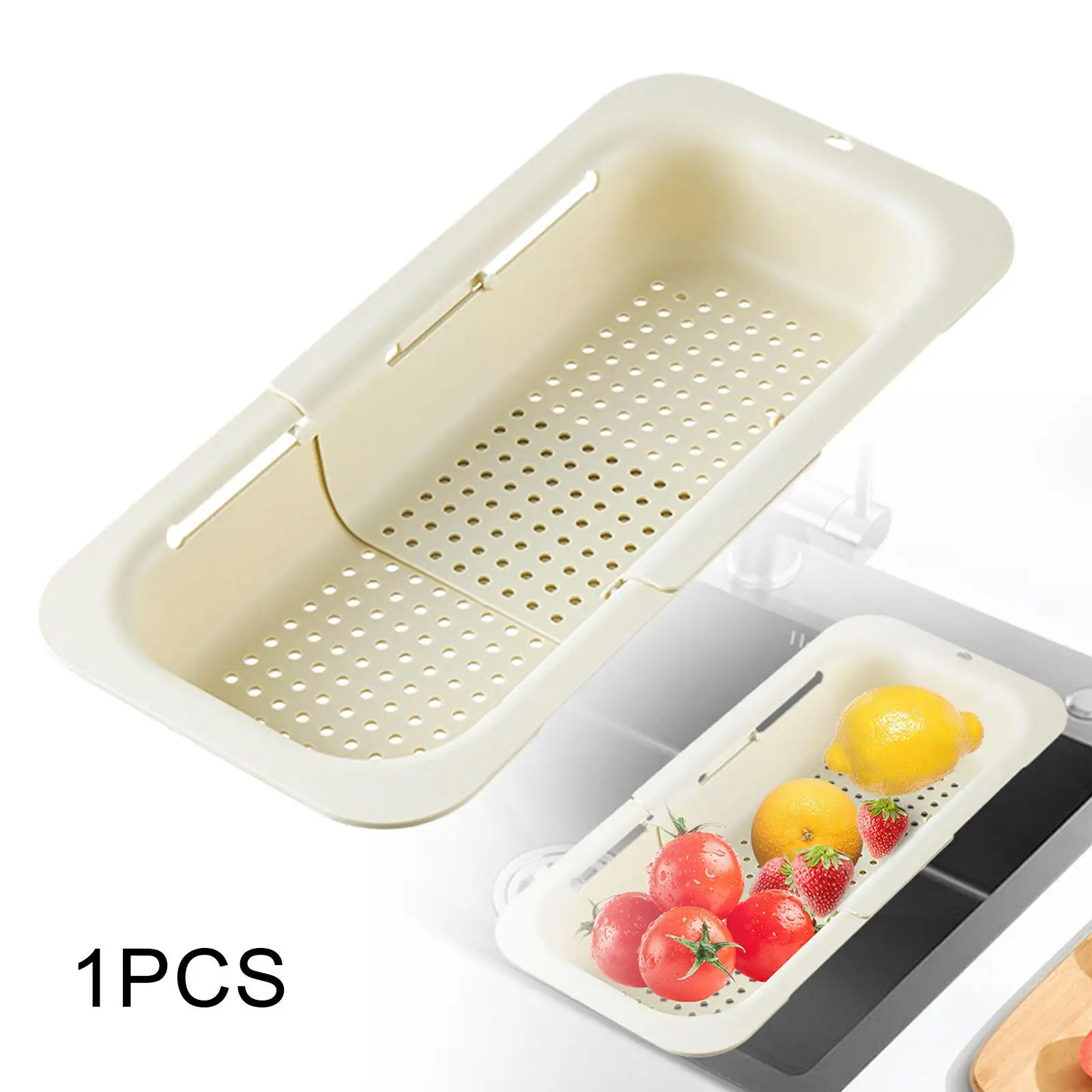 Colander Strainer over The Sink Colander Extendable Bathtub Tray Kitchen Gadgets Home Kitchen Strainer Dish Rack Drainer