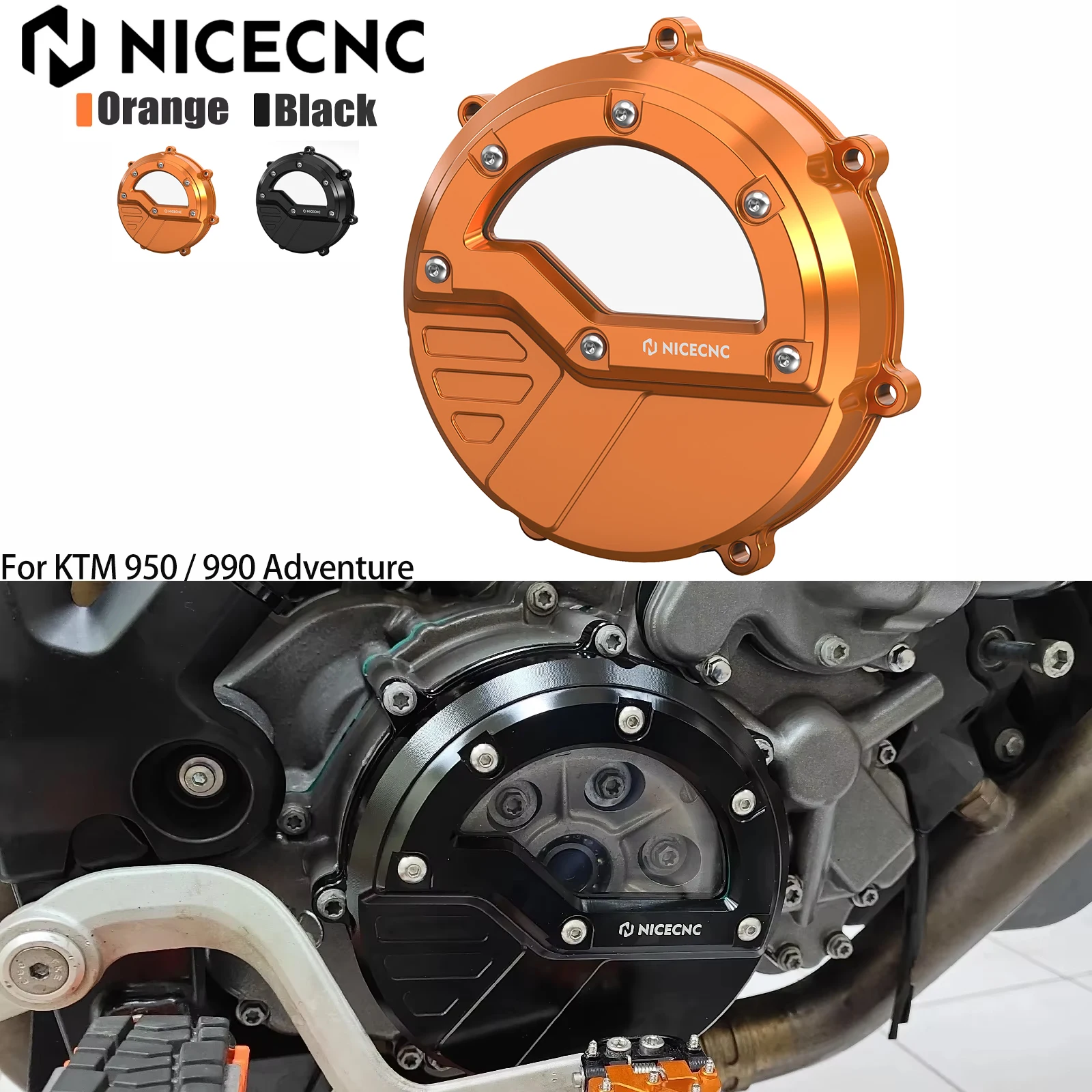 

For KTM 990 Adventure S 2006-2008 NICECNC Engine Clear Clutch Cover 950 Duke Adventure S 990 ADV R 990 SMR SMT LC8 Adventure