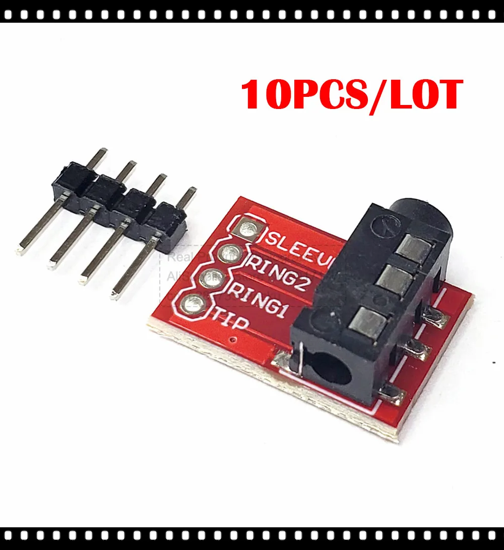 10PCS TRRS Audio Board 3.5mm Jack Stereo MP3 Earphones Headset Audio Breakout Board Extension Module Microphone Interface 4PIN