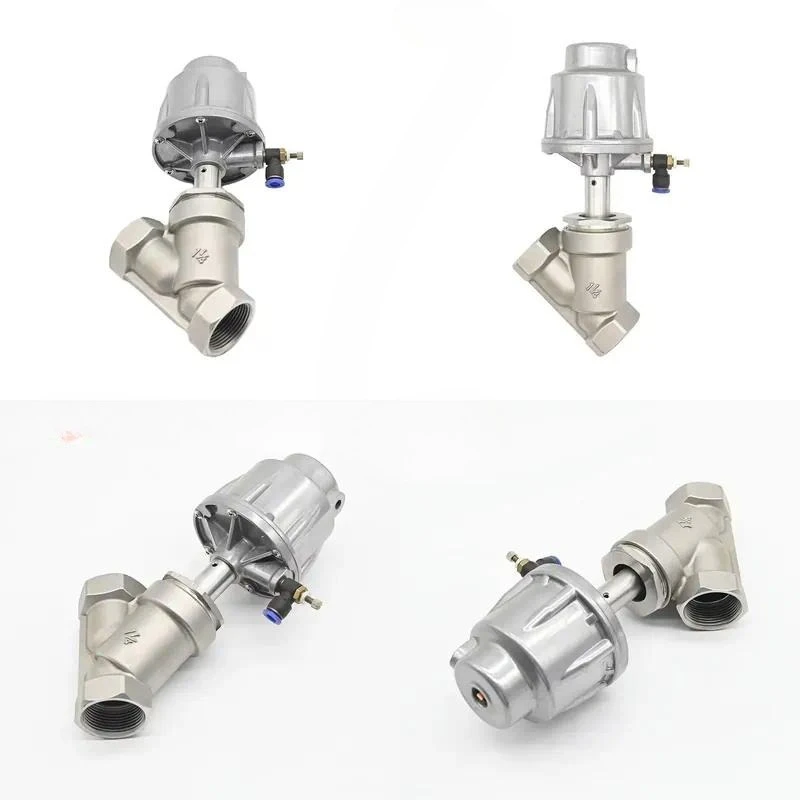 for JY611F-16P Pneumatic Angle Seat Valve 304 316 Stainless Steel BSPT Female 1/2 3/4 1 Inch Medium Temperature Steam