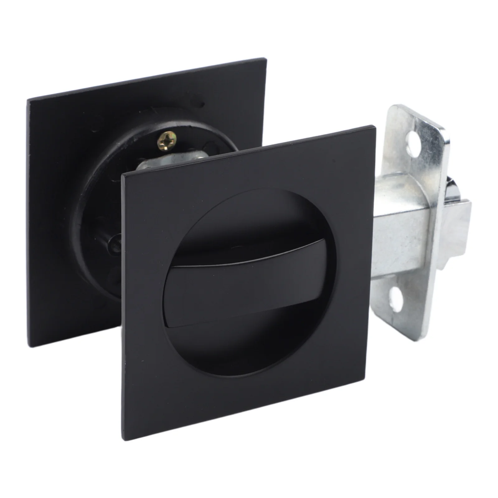 Interior Design Privacy Hardware Easy Installation Door Hardware Black Standard Pocket Door Double-Sided Security