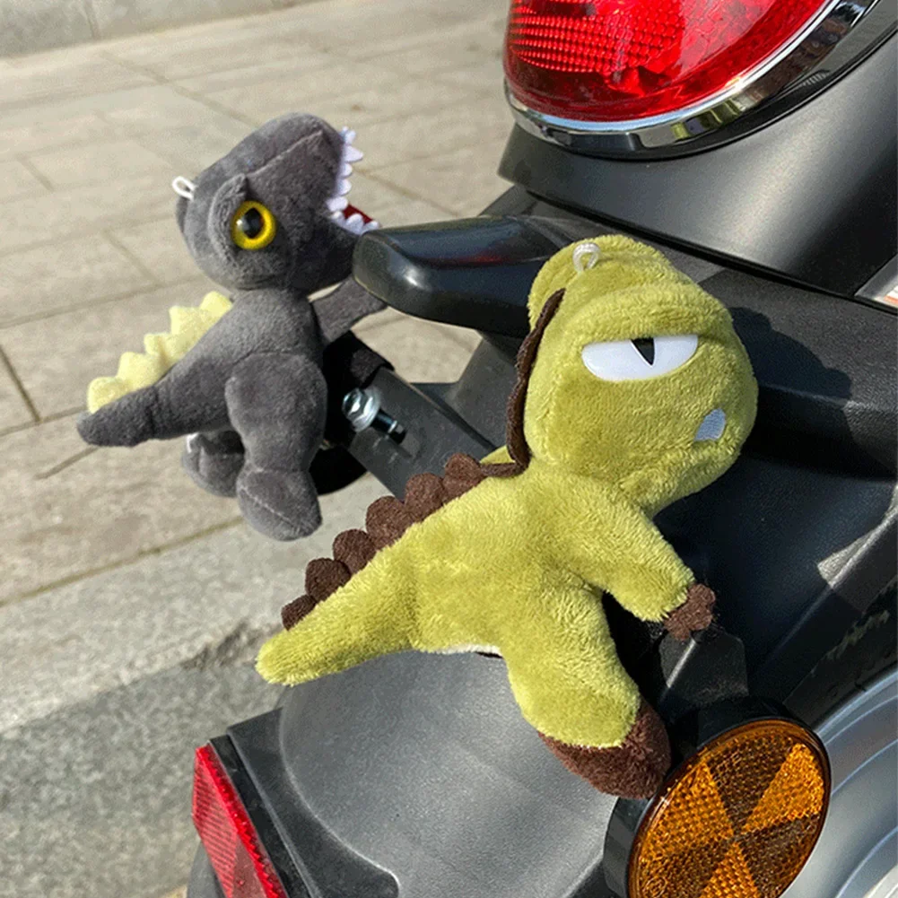 Motorcycle Doll Pendant Plush Dinosaur Bicycle Pendant Decorative Toy Motorcycle Handlebar Accessories Tail Turn Signal Pendant