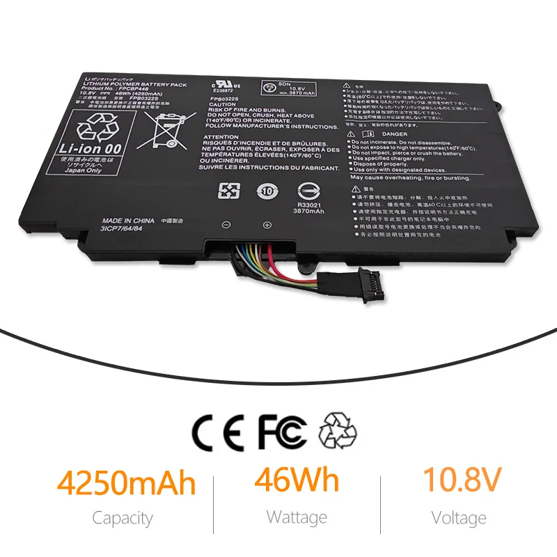 NOBI FPCBP448 FPB0322S New Original Laptop Battery For Fujitsu Q775 Q736 Q737 CP675904-01 10.8V 46WH/4250mAh