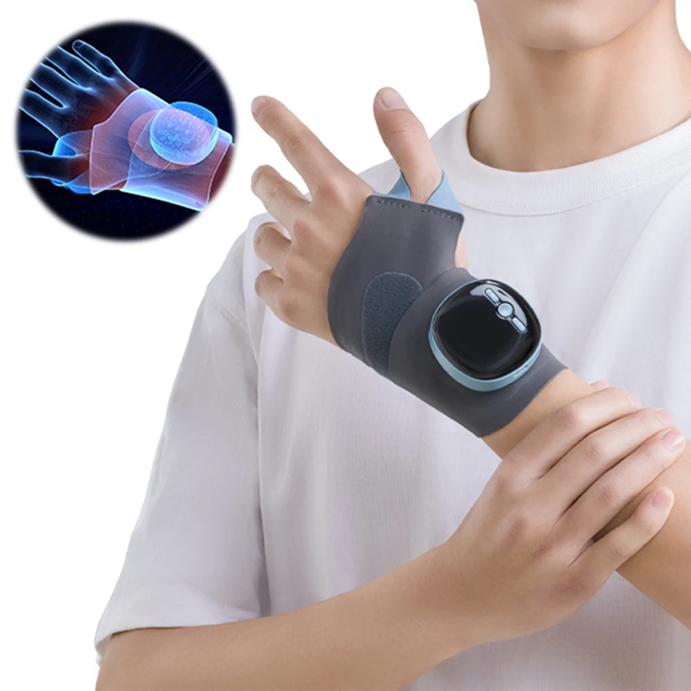 

EMS Wrist Guard Wrist Support Brace Smart Heating Wrist Compression Brace 5 Modes 9 Levels Wrist Massage Wrap for Home Office
