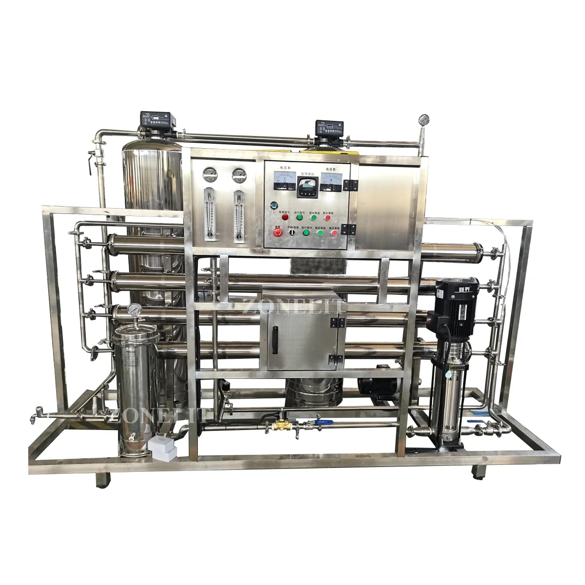 2000lph Drinking Water Reverse Osmosis Water Filter System RO Purified Water Machine