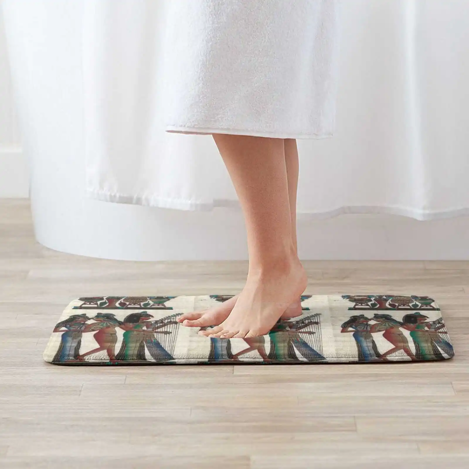 Egyptian Papyrus 3D Soft Non-Slip Mat Rug Carpet Foot Pad Egyptian Art Egyptian Papyrus Art Egyptian On Papyrus Ancient Egypt