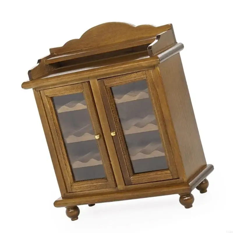 

54DA 1/12 Miniature Wine Cabinet For Dollhouses Furniture Kitchen Scene Display