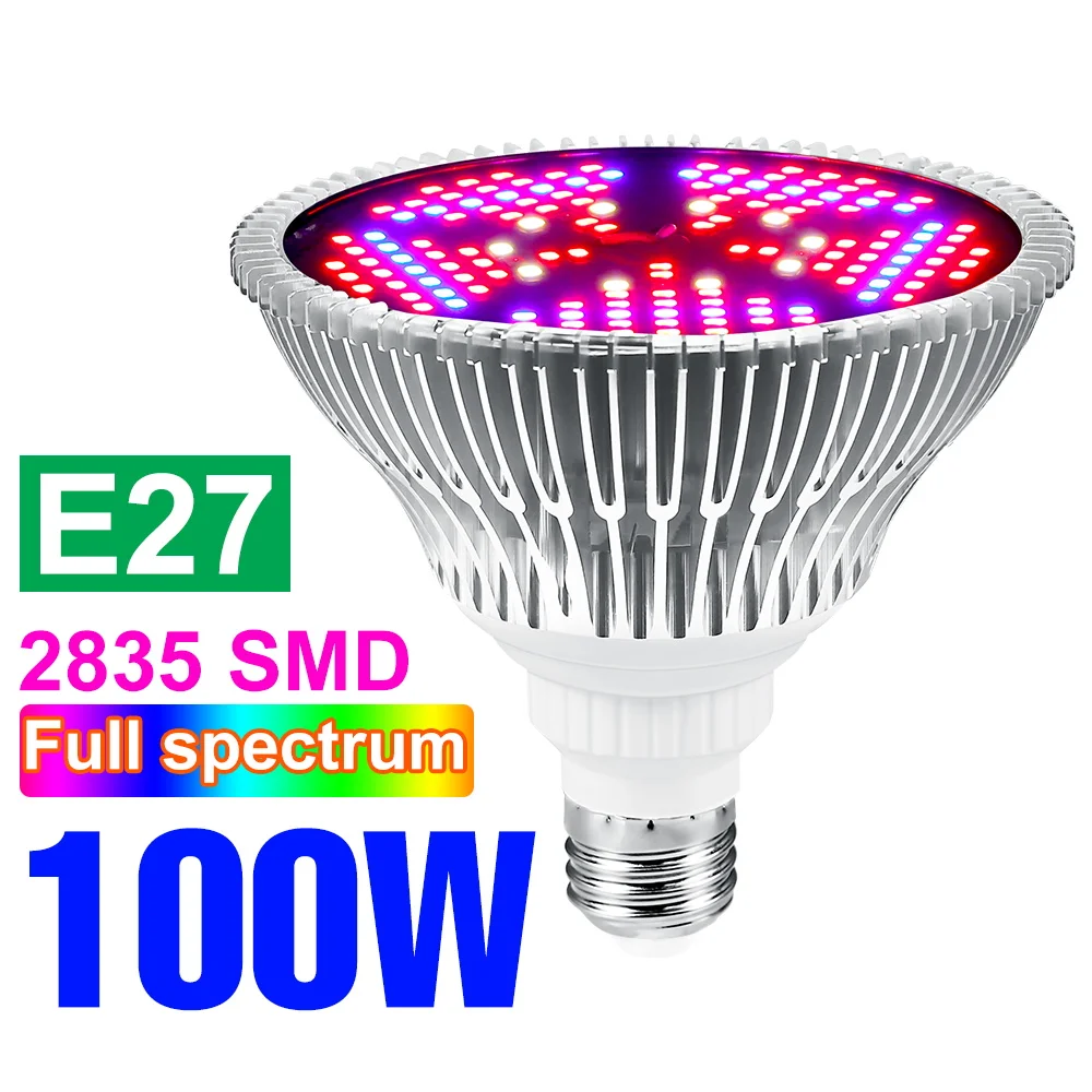 E27 Led Grow Gloeilamp Full Spectrum Phytolamp E14 Indoor Hydrocultuur Plant Uv Lamp Bloem Zaailing Groenteteelt