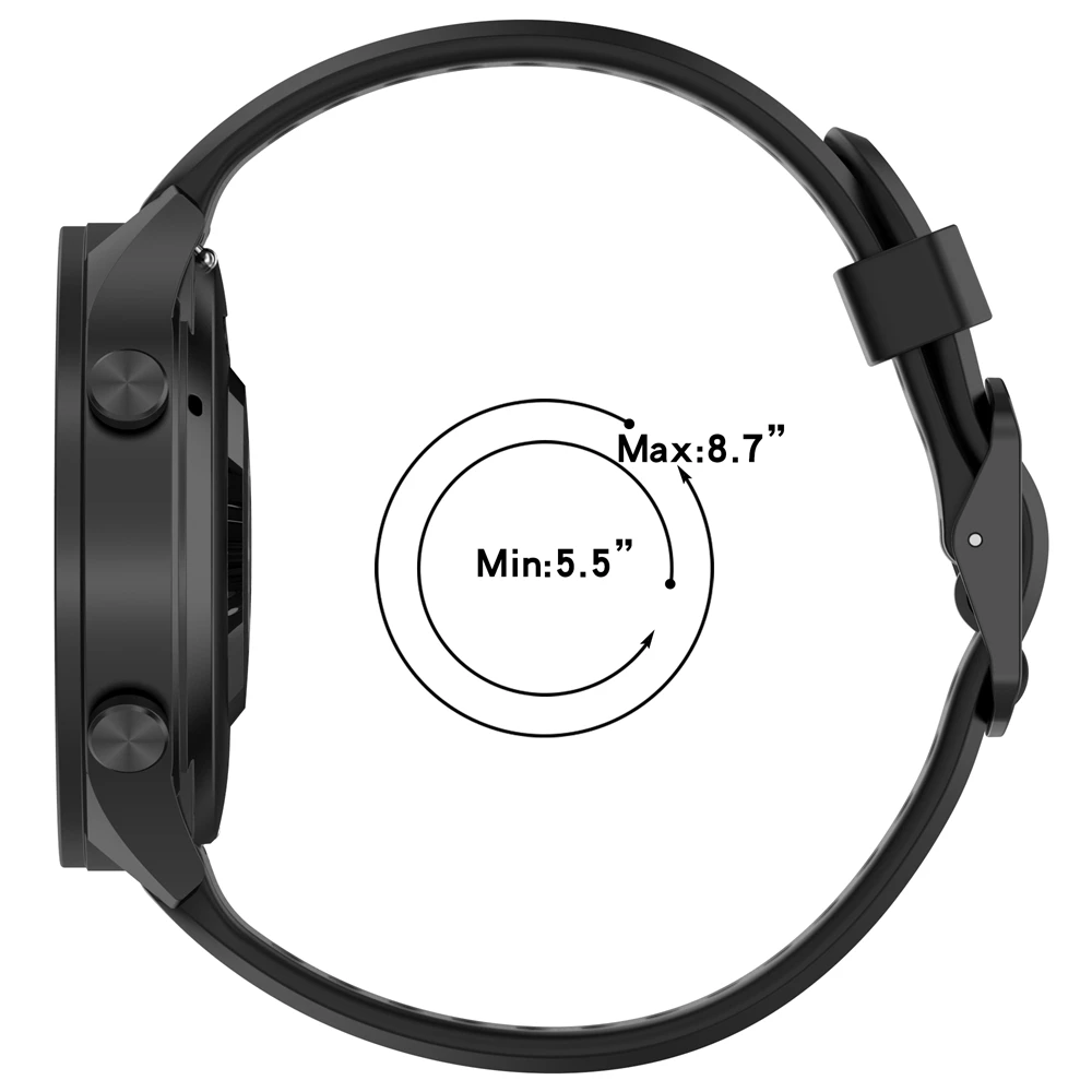 حزام سيليكون 22 ملم لساعة OPPO Sprot X2 X 4pro سوار ناعم سريع الفك لملحقات الساعة الذكية