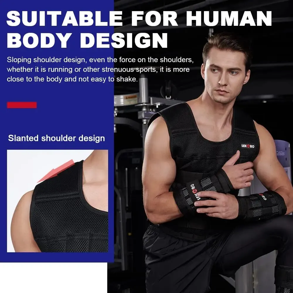 20kg Adjustable Weight Training Suit Empty Bag Fitness Running Vest, Hand And Foot Strength Training Physical Training Clothing