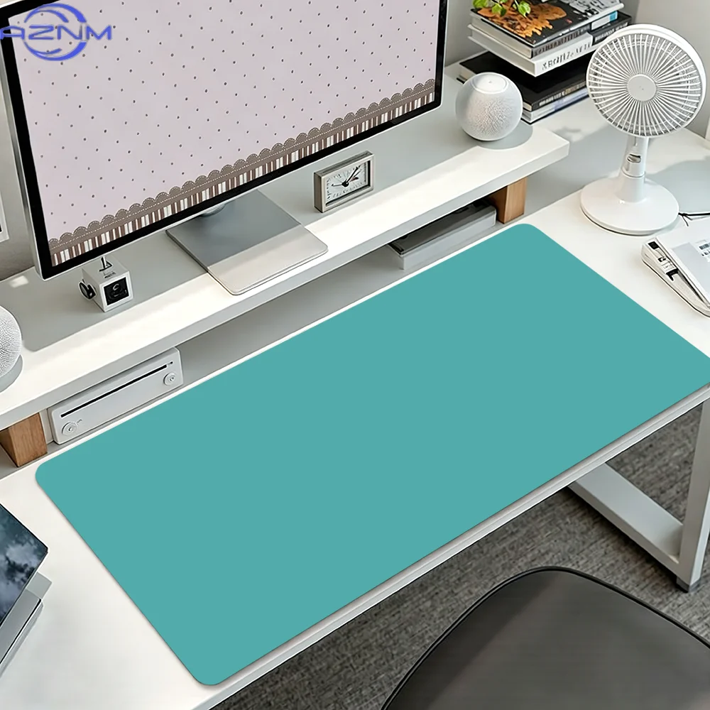 Fashion Solid Teal Color Mouse Pad, Waterproof Non‑Slip Mouse Mat for Simple Clean Minimalist Desk Setup
