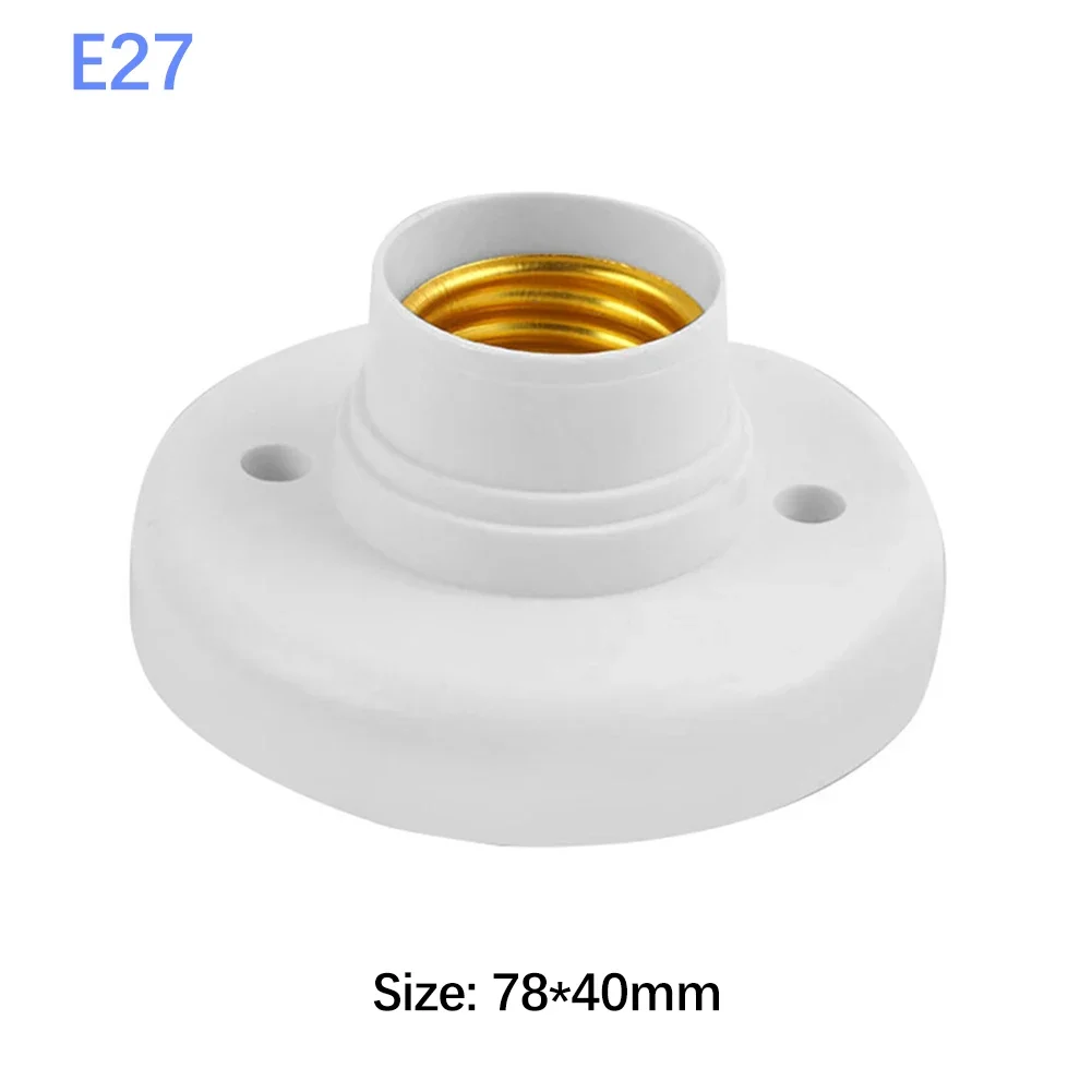 1-10PCS 220V E27 Screw Lamp Stand Light Bulb Socket Holder Adapter Base Cap Socket White Ceiling Light Lamp Bulb Fixing Base