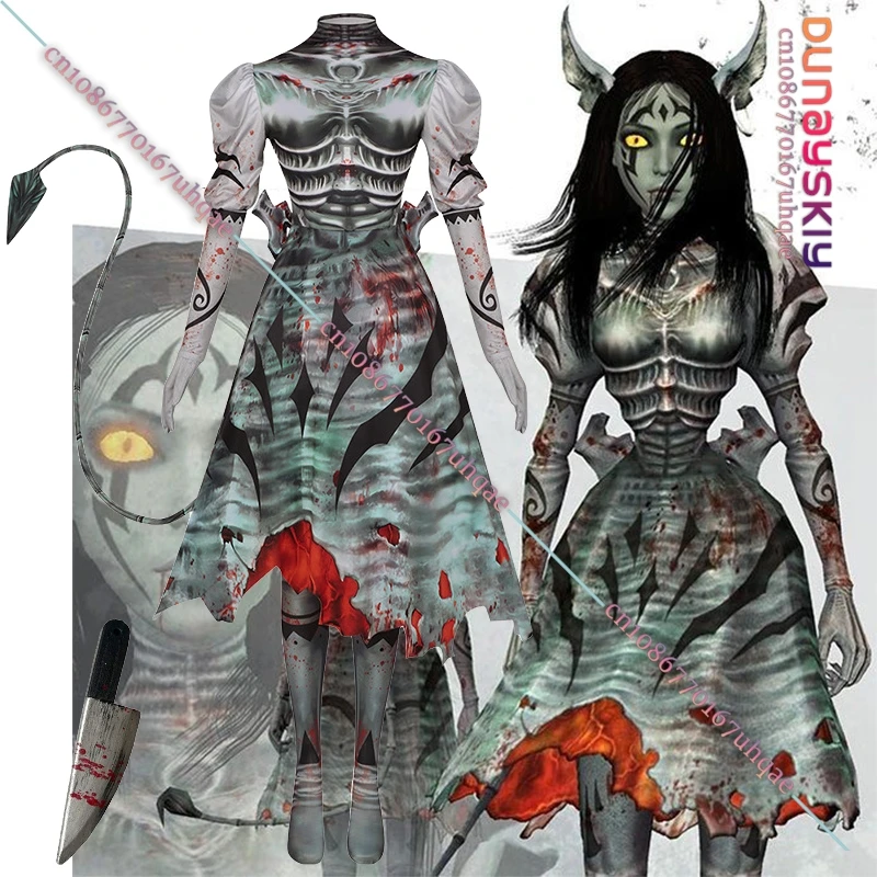 Game Alice Madness Returns Cosplay Costume 2025Halloween Evil Suit Demon Uniform Women Anime Girl Carnival Party Dress Up