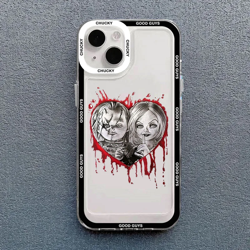 Cartoon Chucky Good Guys Phone Case For iPhone 15 14 Pro MAX 11 13 12 XS X SE XR 7 8Plus Shockproof Clear Silicone Cover Fundas