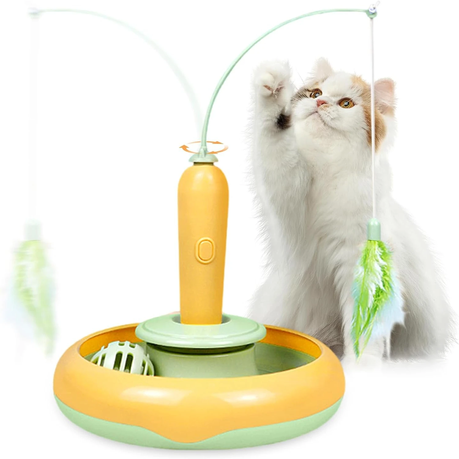 

Enhanced Rechargeable Interactive Cat Toys - Exciting Automatic Induction Teasing Stick with Long-Lasting Battery Life, Featurin