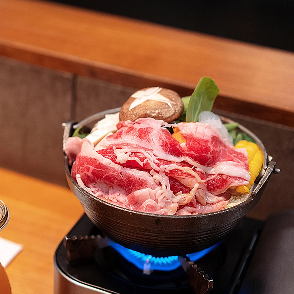 

Cast Iron Dutch Oven Large Capacity Camping Cookware Stewing Soup Pot Outdoor Grill Pan Portable Iron Cauldron Household