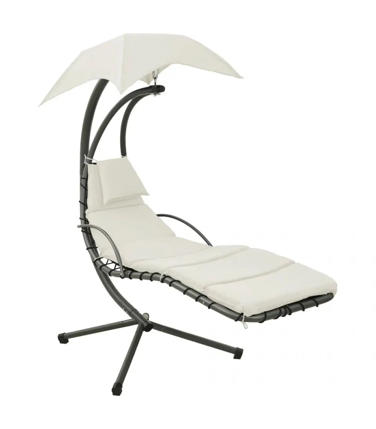 Garden Rocker garden rocker fabric gray and cream 190x90x200 cm