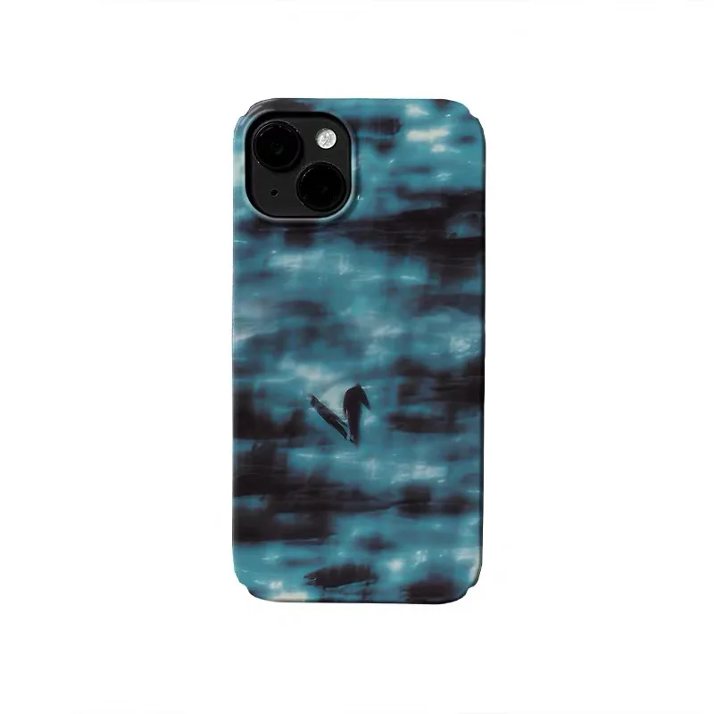

Ins Korean Blurred Blue Figure Phone Case for IPhone 17 16E 15 14 Plus 13 Mini 11 Pro Max 12 Pro Back Cover XS XR SE Case