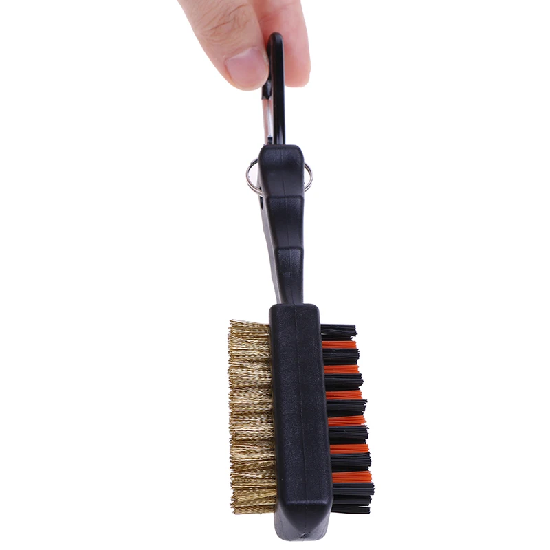 1 Pc Golf Club Brush Groove Cleaner Dual Sided Tools Portable Metal Lightweight Nylon Accessories for Iron Balls Shoes New Gift