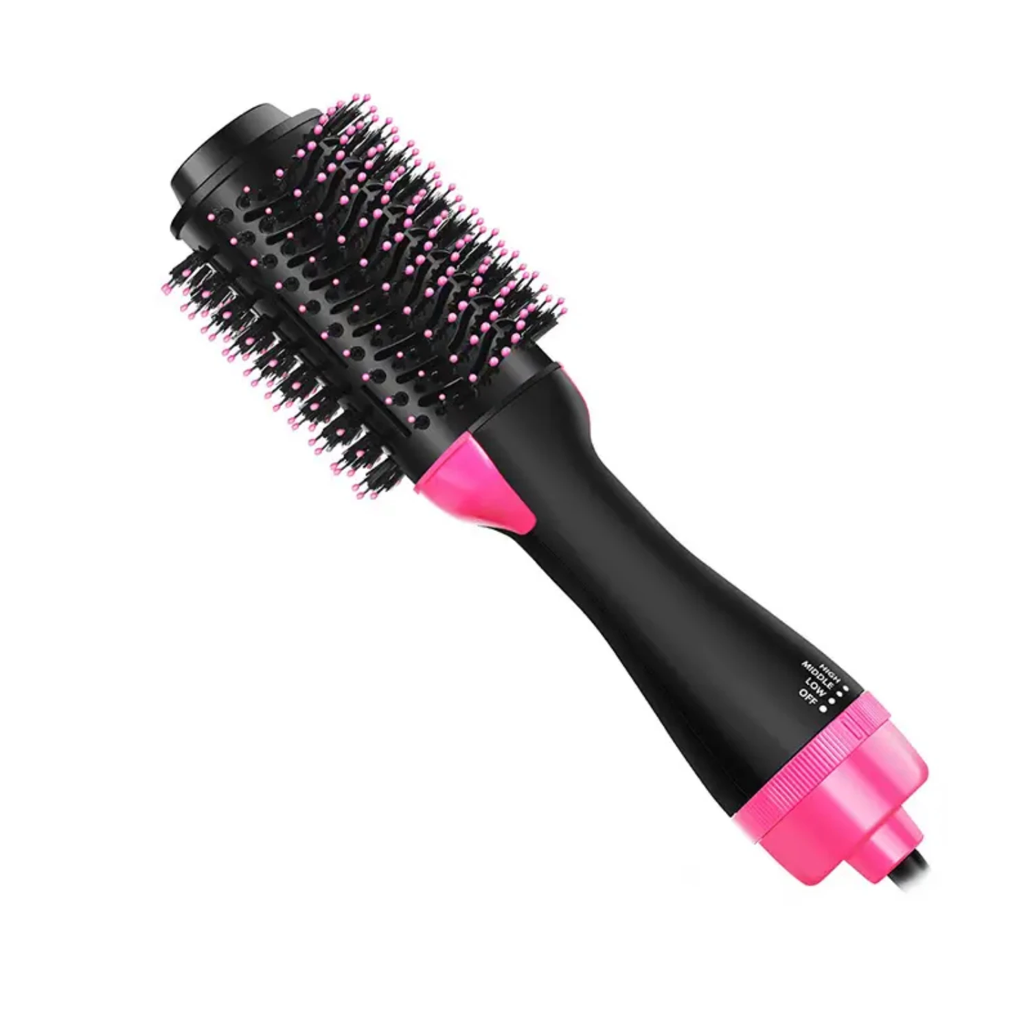 Hot Air Styling Brush for Women - 2-in-1 Hair Dryer & Volumizer - Curling Straightening Blow Dryer Brush - One-Step Drying