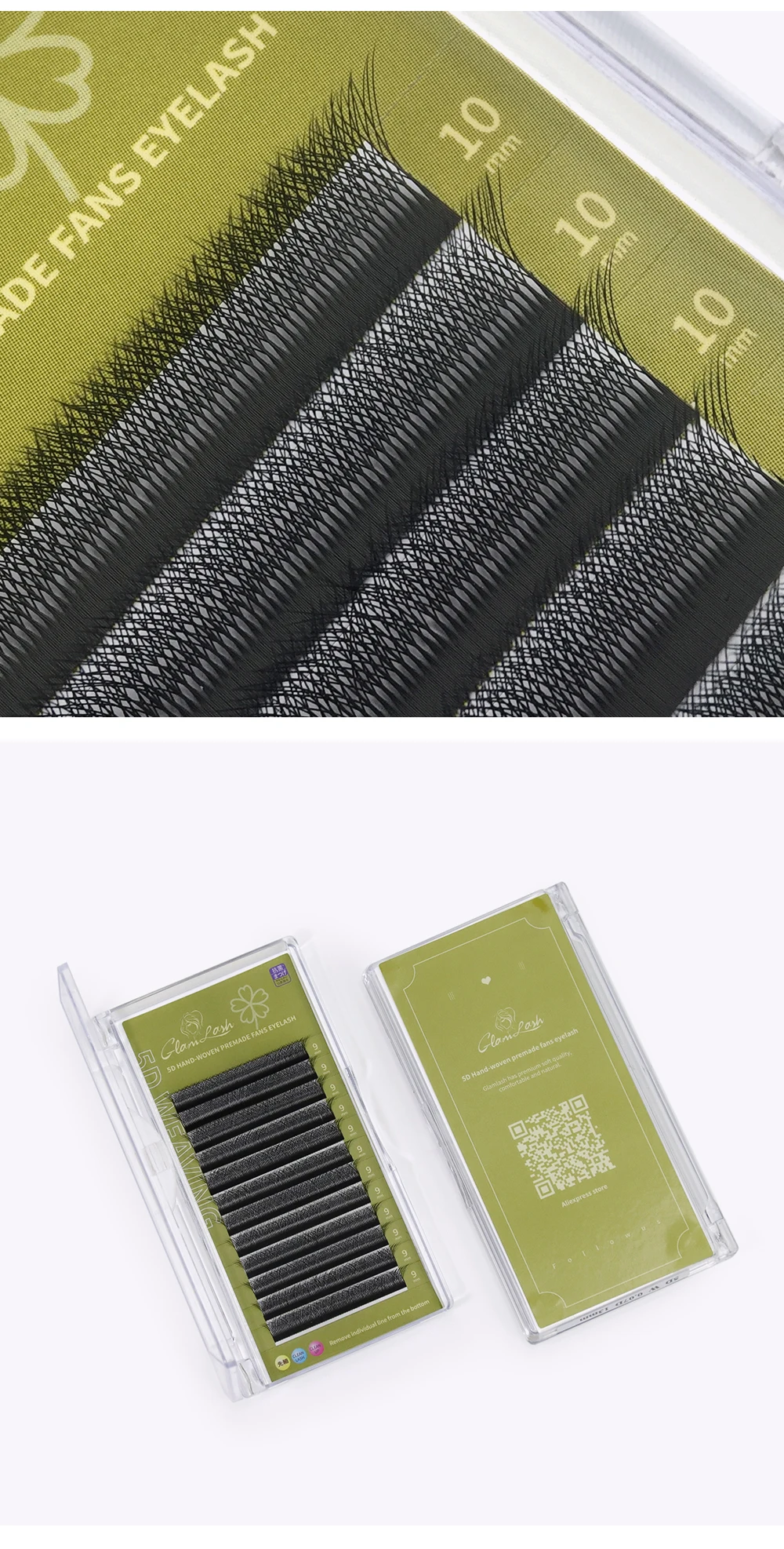 GLAMLASH 4DW 5DW 0,10mm Curl Wimpernverlängerung Künstliche Wimpern – Detail 16
